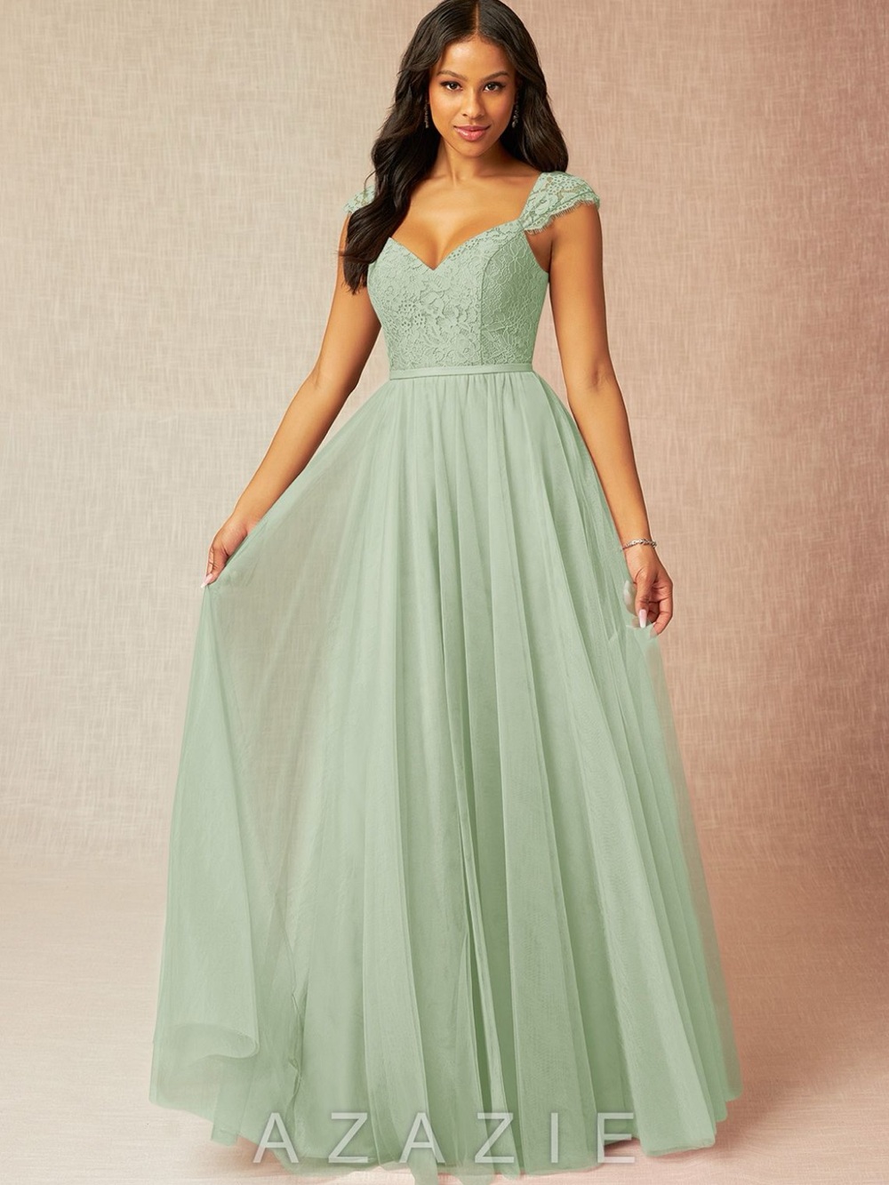 Azazie Sage Green Dress